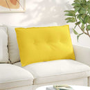 Rygpude Lys Gul 80 x 19 x 50 cm Stof