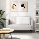 Rygpude Hvid 80 x 19 x 50 cm Stof