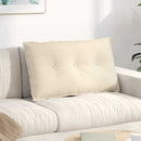 Rygpude Creme 80 x 50 cm Velourstof