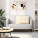 Rygpude Creme 80 x 50 cm Velourstof