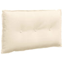 Rygpude Creme 80 x 50 cm Velourstof