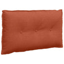 Rygpude Rød orange 80 x 50 cm Velourstof