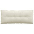 Rygpude Creme 120 x 50 cm Velourstof