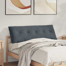 Rygpude Mørkegrå 140 x 50 cm Velourstof