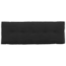 Rygpude Sort 140 x 50 cm Velourstof