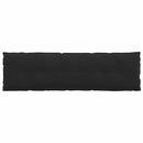Rygpude Sort 180 x 50 cm Velourstof
