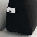 Rygpude Sort 60 x 20 x 50 cm Velourstof