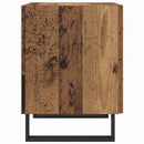 Natskab med skuffe 2 pcs Gammelt træ og sort 40 x 35 x 47,5 cm