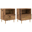 Sengebord 2 pcs Gammelt træ 40 x 35 x 47,5 cm Konstrueret træ
