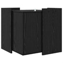 Kattekasse indhegning Sort eg 53 x 53 x 51 cm Konstrueret træ