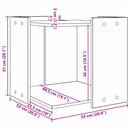 Kattekasse indhegning Sort eg 53 x 53 x 51 cm Konstrueret træ