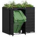 Wheelie Bin Opbevaring til 2 Affaldscontainere Sort