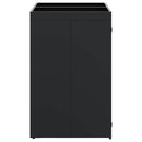 Wheelie Bin Opbevaring til 2 Affaldscontainere Sort