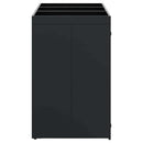 Wheelie Bin Opbevaring til 3 Affaldscontainere Sort