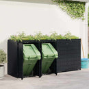 Wheelie Bin Opbevaring til 4 Affaldscontainere Sort