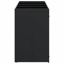 Wheelie Bin Opbevaring til 4 Affaldscontainere Sort
