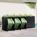 Wheelie Bin Opbevaring til 5 Affaldscontainere Sort