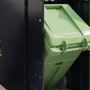 Wheelie Bin Opbevaring til 6 Affaldscontainere Sort