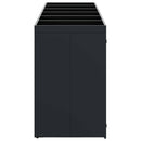Wheelie Bin Opbevaring til 6 Affaldscontainere Sort