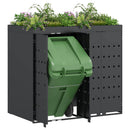 Wheelie Bin Opbevaring til 2 Affaldscontainere Antracit