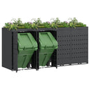 Wheelie Bin Opbevaring til 4 Affaldscontainere Antracit