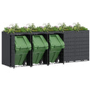 Wheelie Bin Opbevaring til 5 Affaldscontainere Antracit