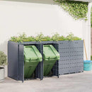 Wheelie Bin Opbevaring til 4 Affaldscontainere Lysegrå