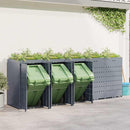 Wheelie Bin Opbevaring til 5 Affaldscontainere Lysegrå