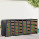Wheelie Bin Opbevaring til 3 Affaldscontainere Antracit Stål