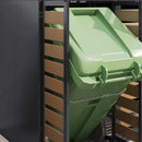 Wheelie Bin Opbevaring til 3 Affaldscontainere Antracit Stål