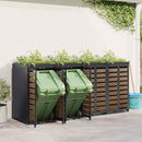Wheelie Bin Opbevaring til 4 Affaldscontainere Antracit Stål