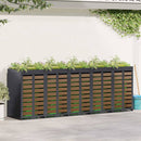 Wheelie Bin Opbevaring til 3 Affaldscontainere Antracit Stål