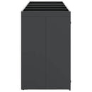 Wheelie Bin Opbevaring til 3 Affaldscontainere Antracit Stål