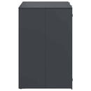 Wheelie Bin Opbevaring til 3 Affaldscontainere Antracit Stål