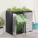 Wheelie Bin Opbevaring til 3 Affaldscontainere Antracit Stål