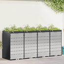 Wheelie Bin Opbevaring til 3 Affaldscontainere Antracit Stål