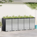 Wheelie Bin Opbevaring til 3 Affaldscontainere Antracit Stål