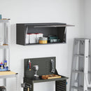 Vægbeslag til Garage Sort 80 x 33 x 35 cm Pulverlakeret stål