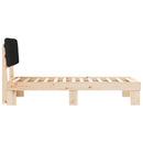 Sengestel med Polstret Hovedgavl Sort 80 x 200 cm