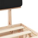Sengestel med Polstret Hovedgavl Sort 75 x 190 cm