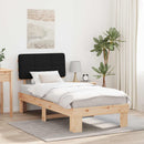 Sengestel med Polstret Hovedgavl Sort 75 x 190 cm