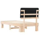 Sengestel med Polstret Hovedgavl Sort 75 x 190 cm