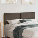 Polstret sengegavl Brun og Taupe 140 cm Massiv fyrretræ