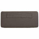 Polstret sengegavl Brun og Taupe 135 cm Massiv fyrretræ
