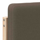 Polstret sengegavl Brun og Taupe 120 cm Massiv fyrretræ
