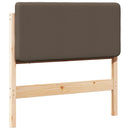 Polstret sengegavl Brun og Taupe 75 cm Massiv fyrretræ