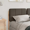 Polstret sengegavl Brun og Taupe 150 cm Massiv fyrretræ