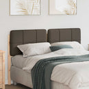 Polstret sengegavl Brun og Taupe 120 cm Massiv fyrretræ
