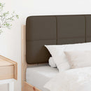 Polstret sengegavl Brun og Taupe 90 cm Massiv fyrretræ