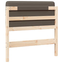 Polstret sengegavl Brun og Taupe 80 cm Massiv fyrretræ